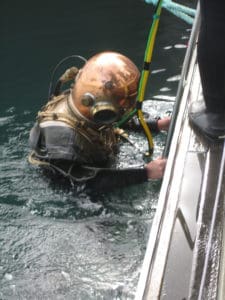 Diver in Robison helmet Portland Rally 2017